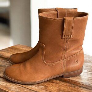 Frye Anna Shortie Leather Western Chelsea Boots Sz 9.5